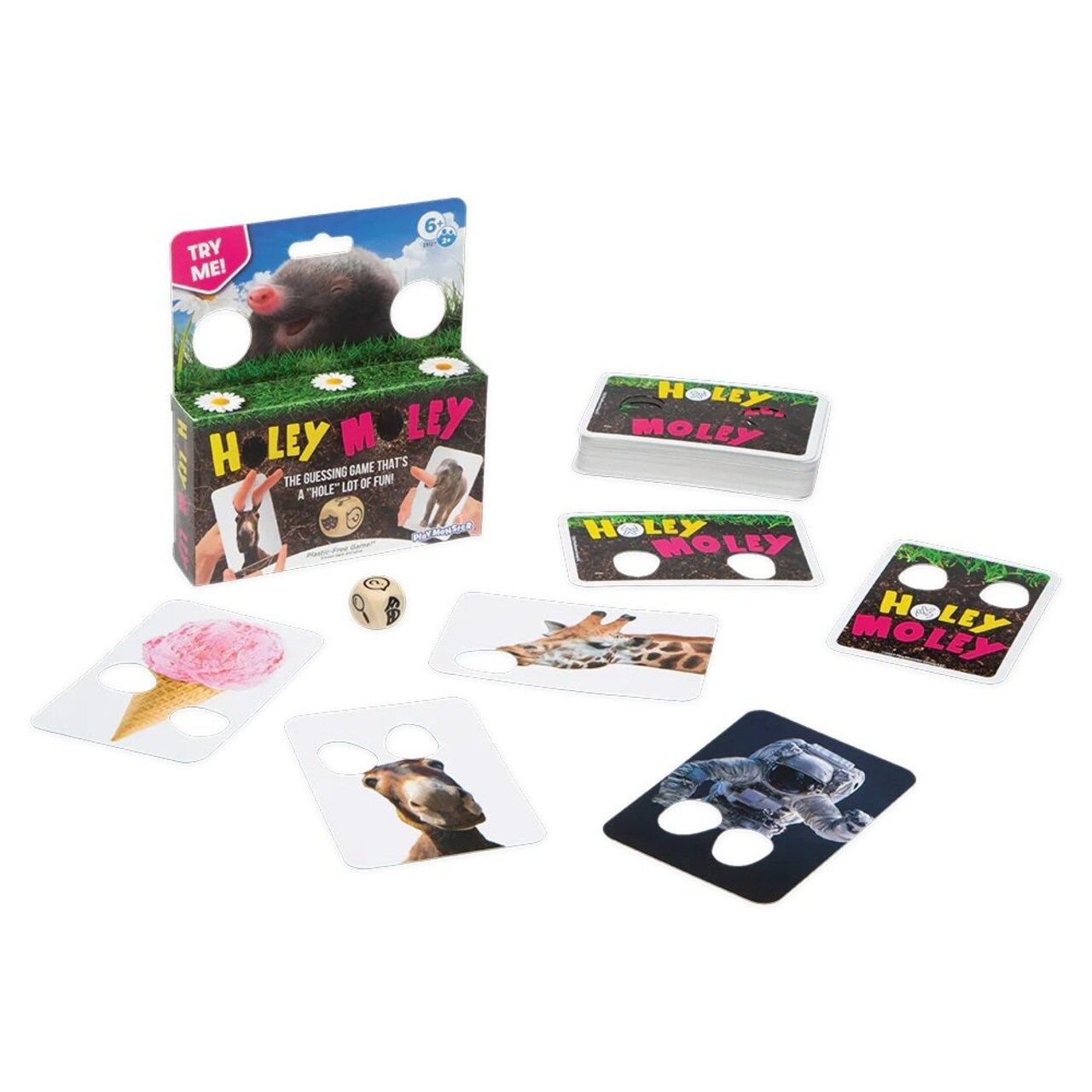 PlayMonster Holey Moley - The Guessing Game That's A "Hole" Lot of Fun, 2+ Players Ages 6+